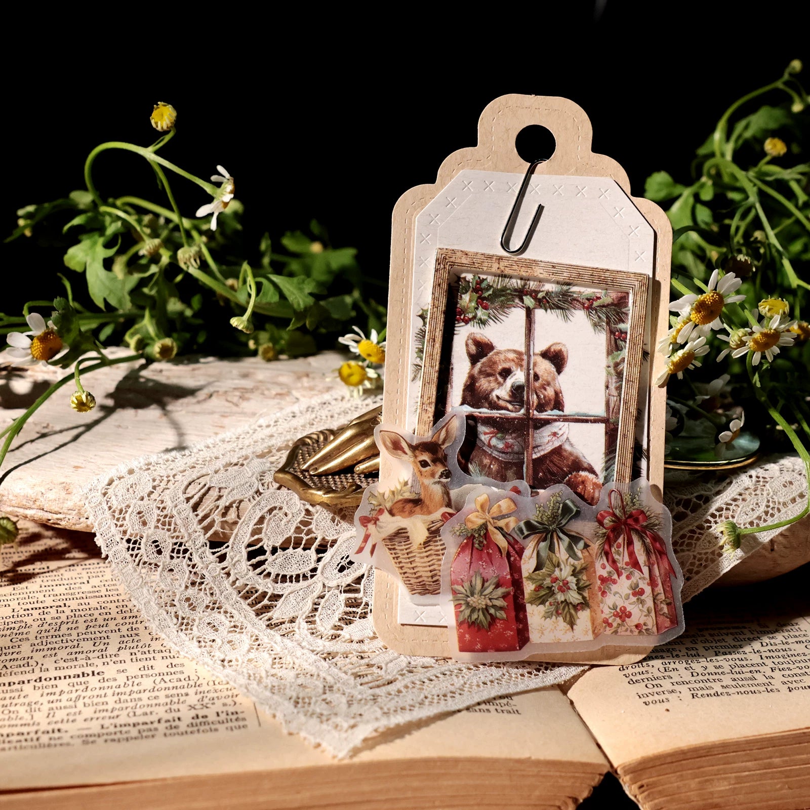 Christmas Bear Vellum Stickers