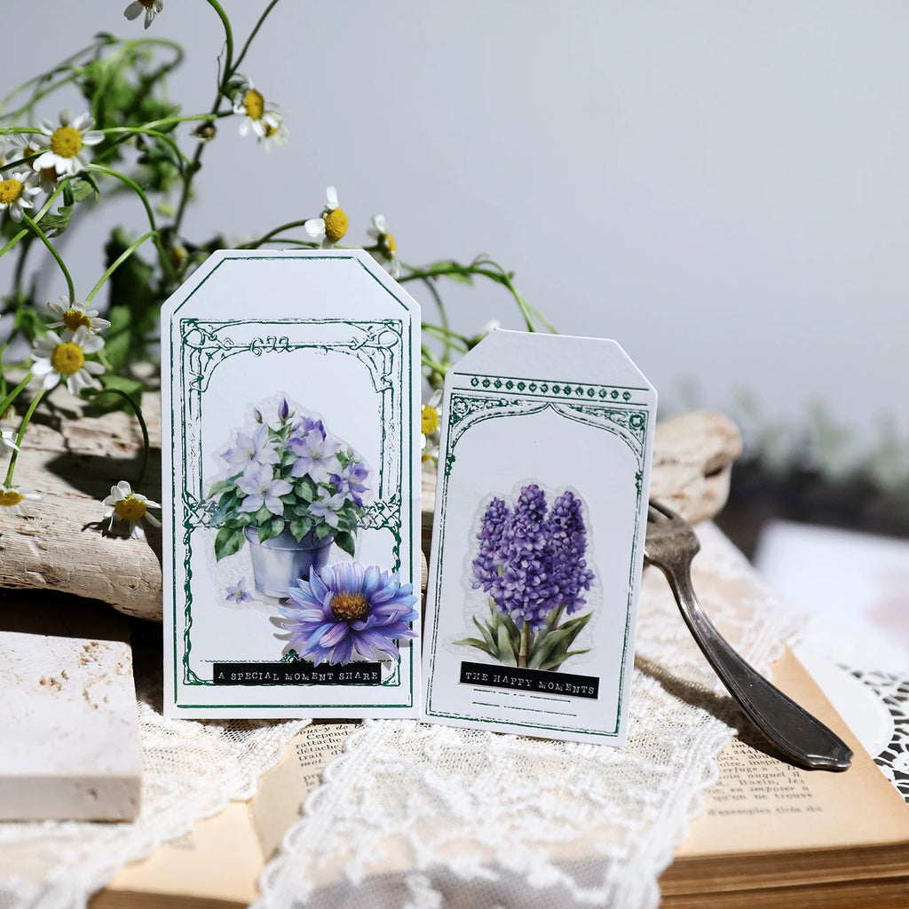 Blooming Flowers Vellum Stickers