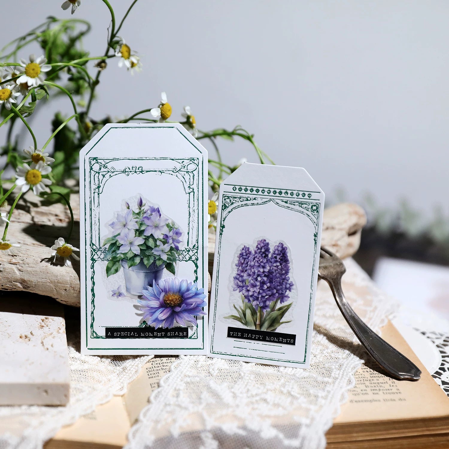 Blooming Flowers Vellum Stickers