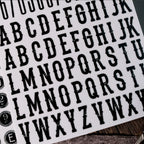 Alphabet and Number UV-DTF Rub-on Stickers