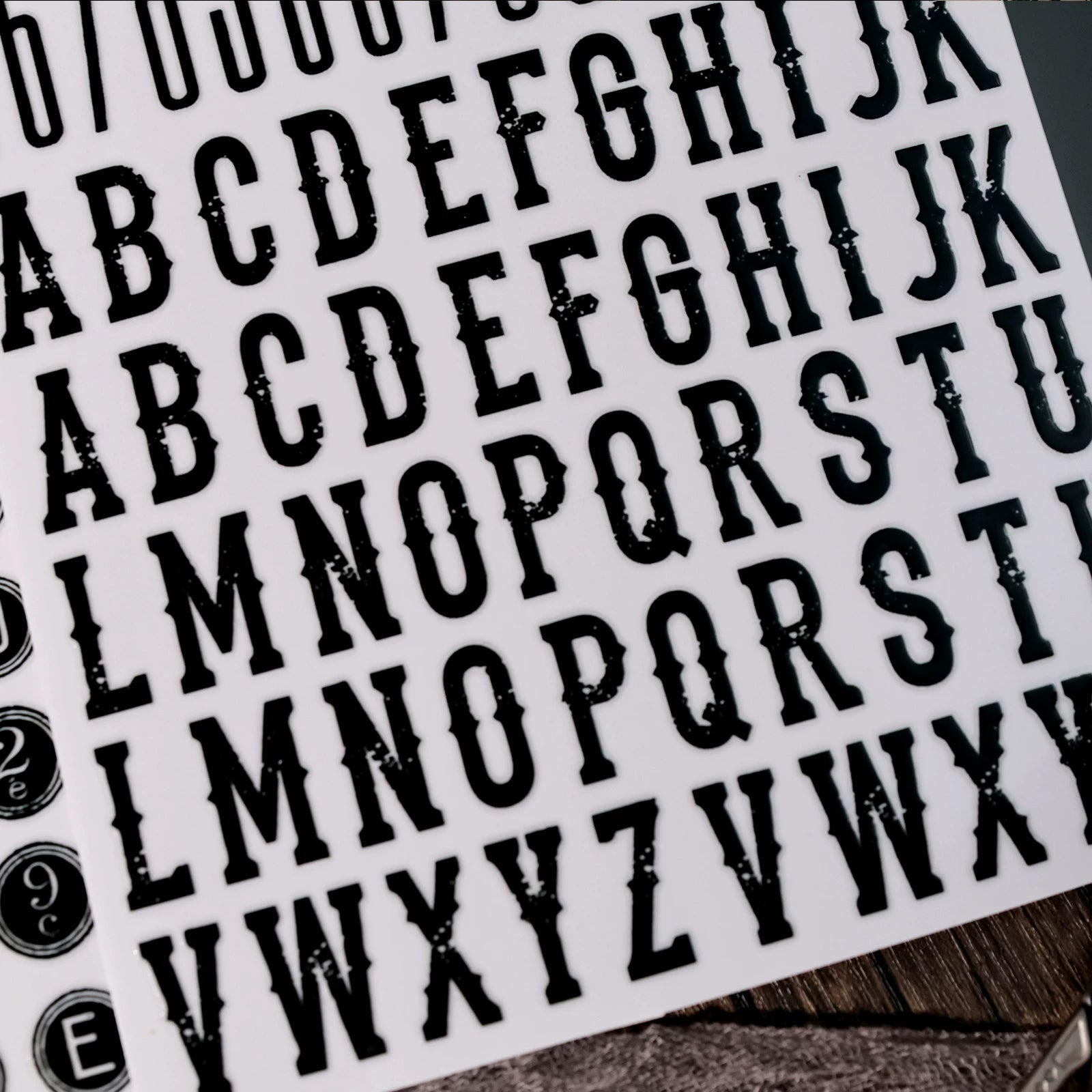 Alphabet and Number UV-DTF Rub-on Stickers