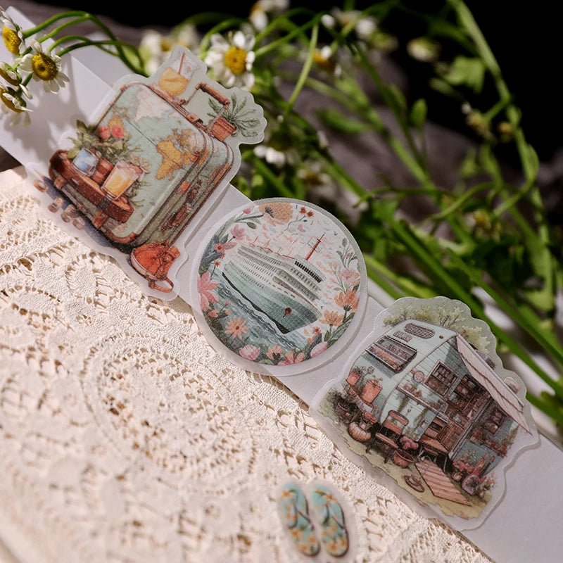 Summer Travel Vellum Stickers