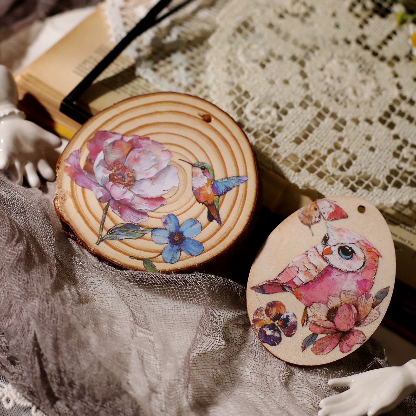 Owl Matte Rub-on Transfers
