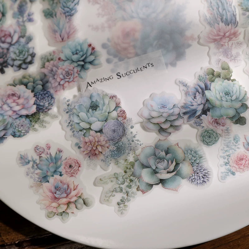 Succulent Vellum Stickers