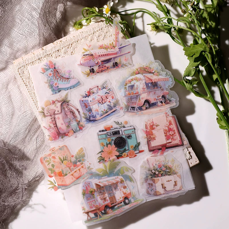 Summer Travel Vellum Stickers