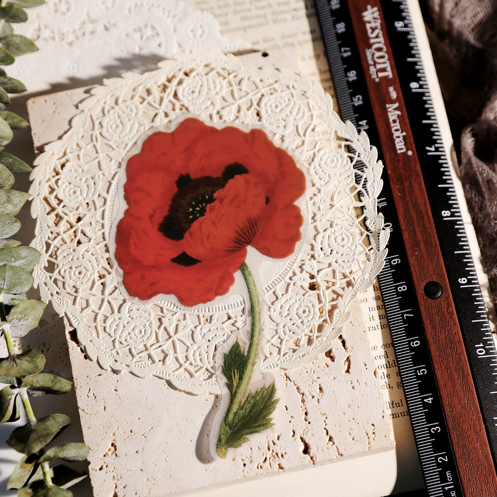Larger Flowers Vellum Stickers