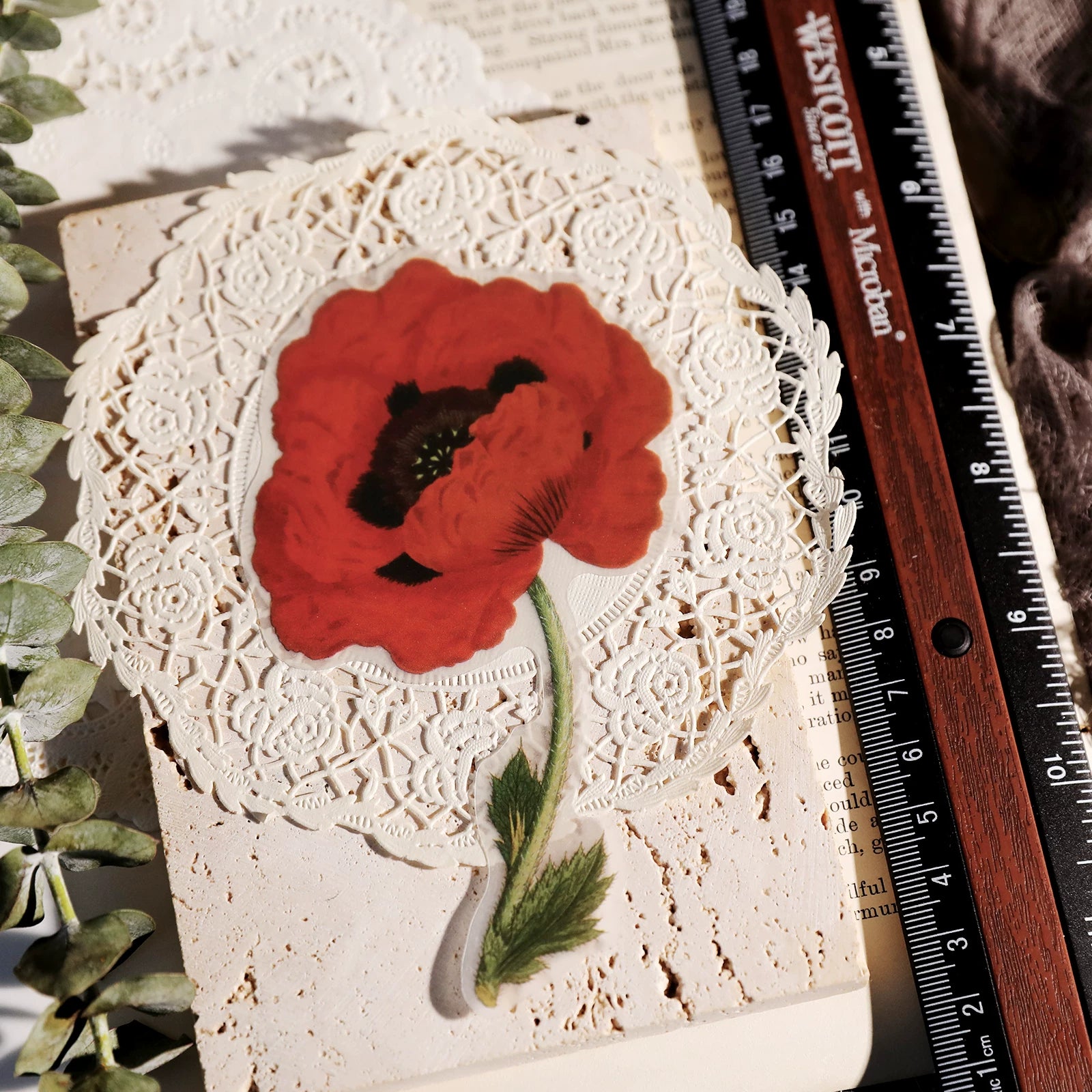 Larger Flowers Vellum Stickers