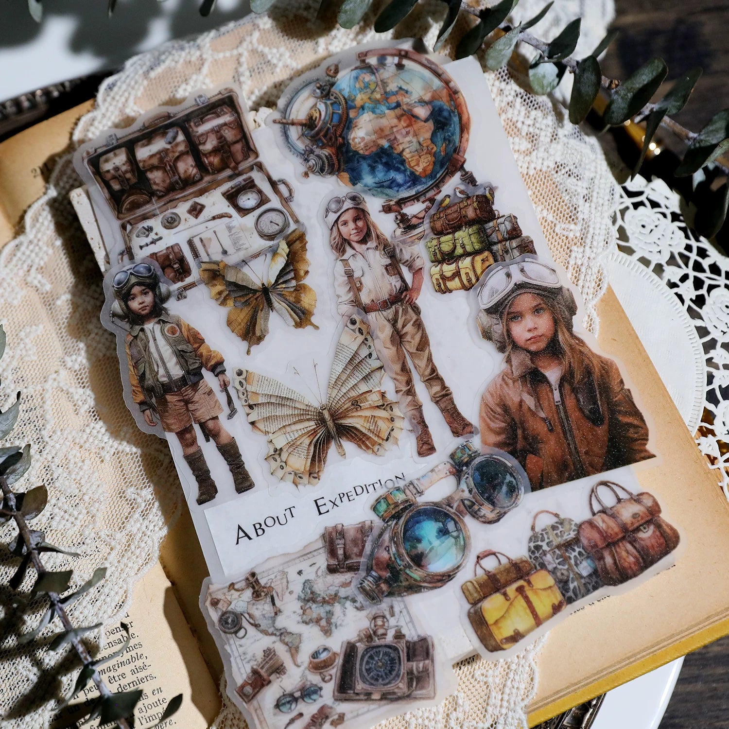 Steam Travel Vellum Stickers