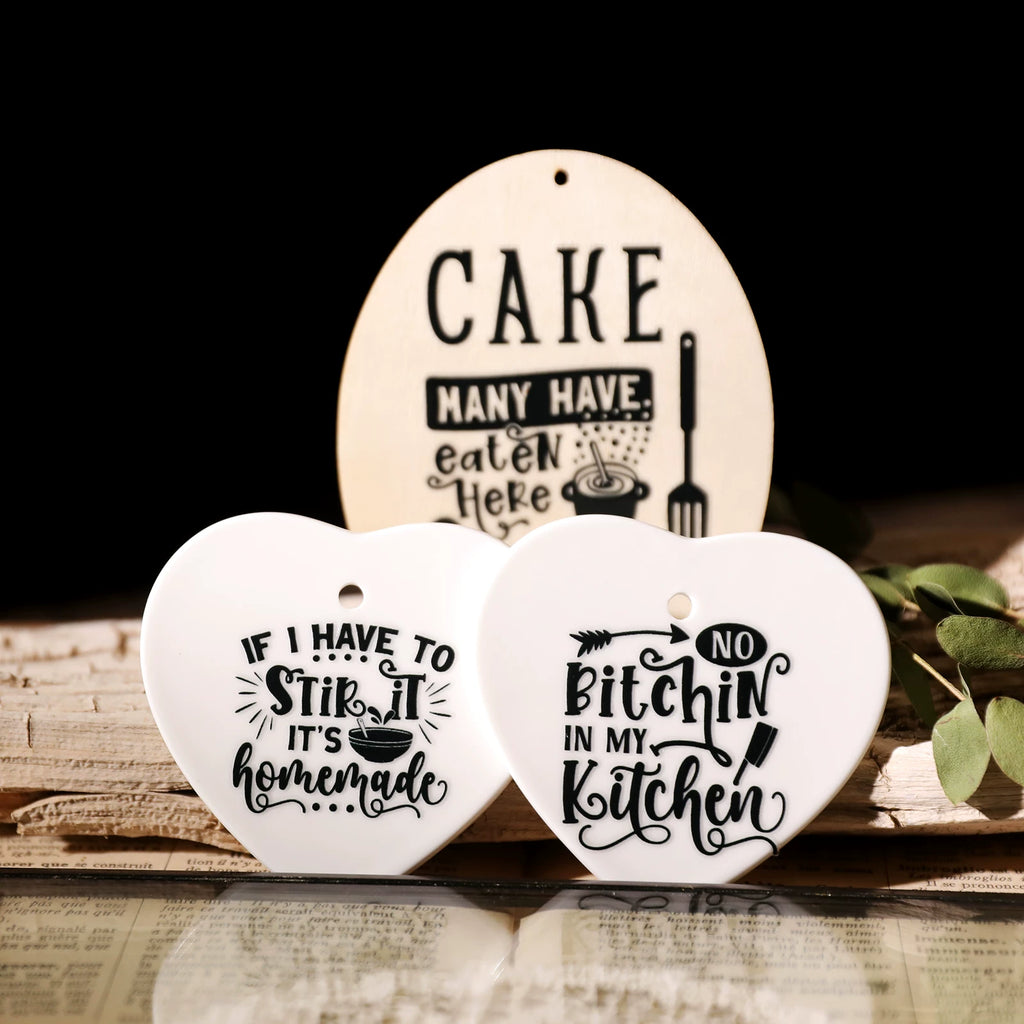 Kitchen Phrases UV-DTF Rub-on Stickers