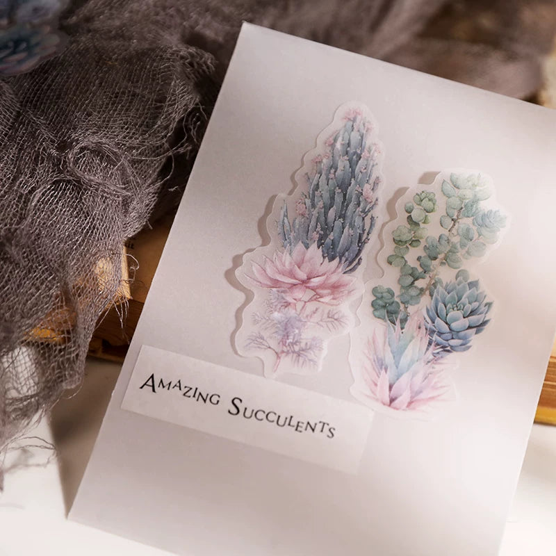 Succulent Vellum Stickers