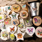 Butterflies Phrases UV-DTF Rub-on Stickers