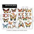 Butterflies UV-DTF Rub-on Stickers