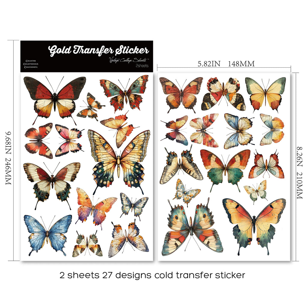 Butterflies UV-DTF Rub-on Stickers