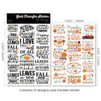 Thanksgiving Quotes UV-DTF Rub-on Stickers