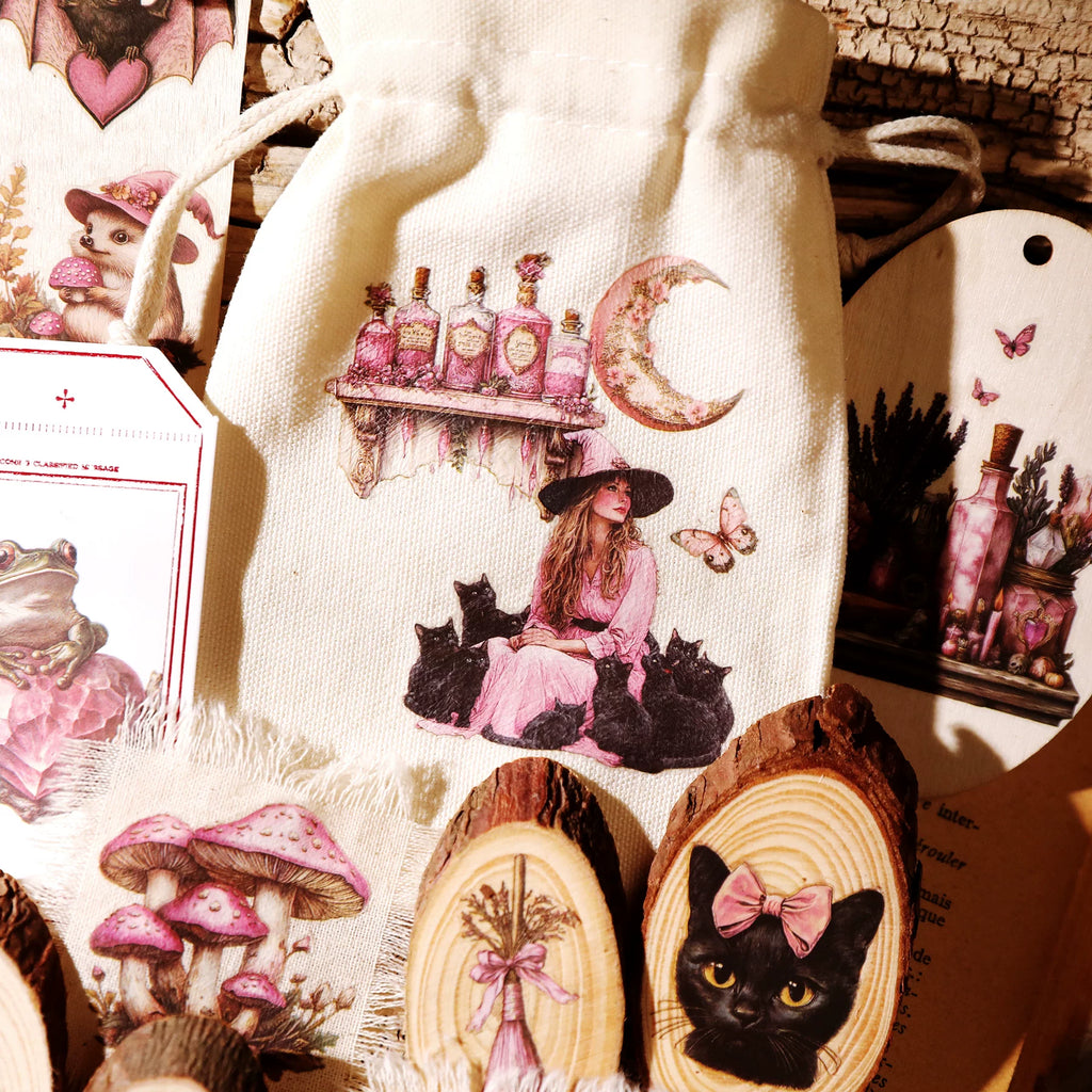 Halloween Pink Matte Rub-on Transfers