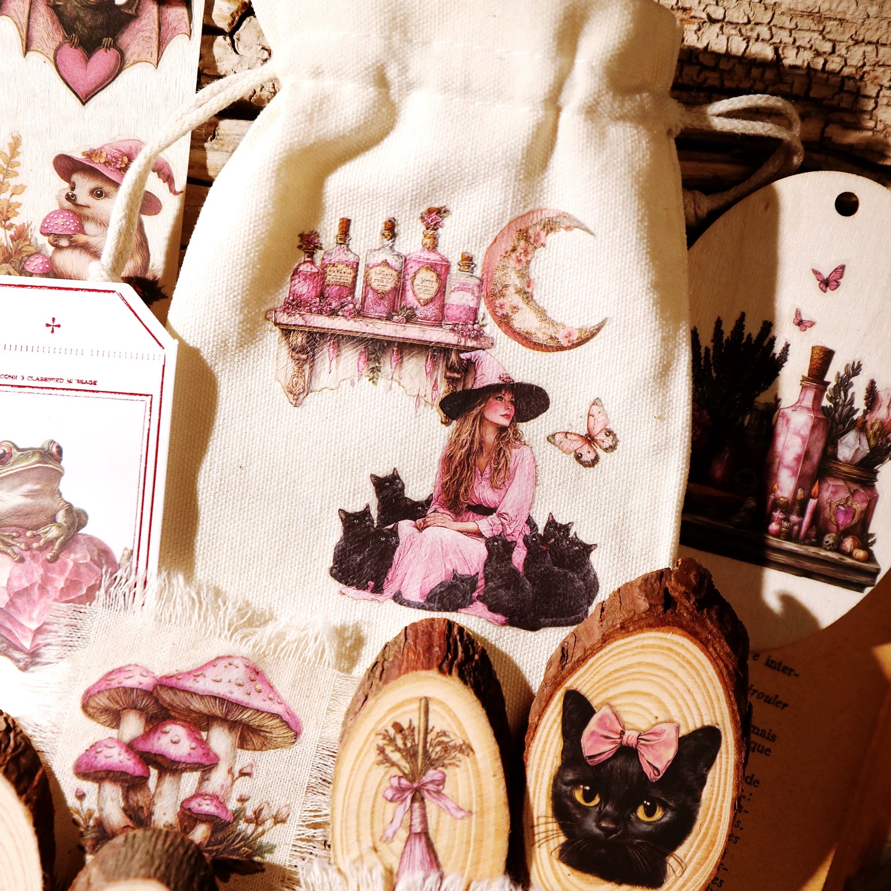 Halloween Pink Matte Rub-on Transfers