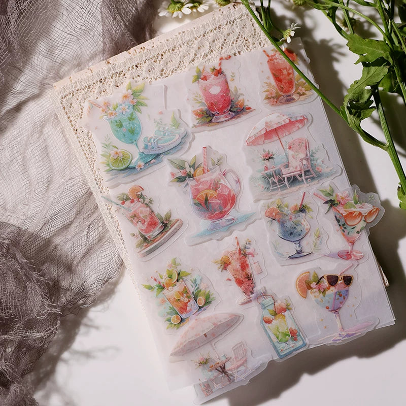 Summer Travel Vellum Stickers