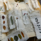 Green Dried Flowers Matte Rub-on Transfers