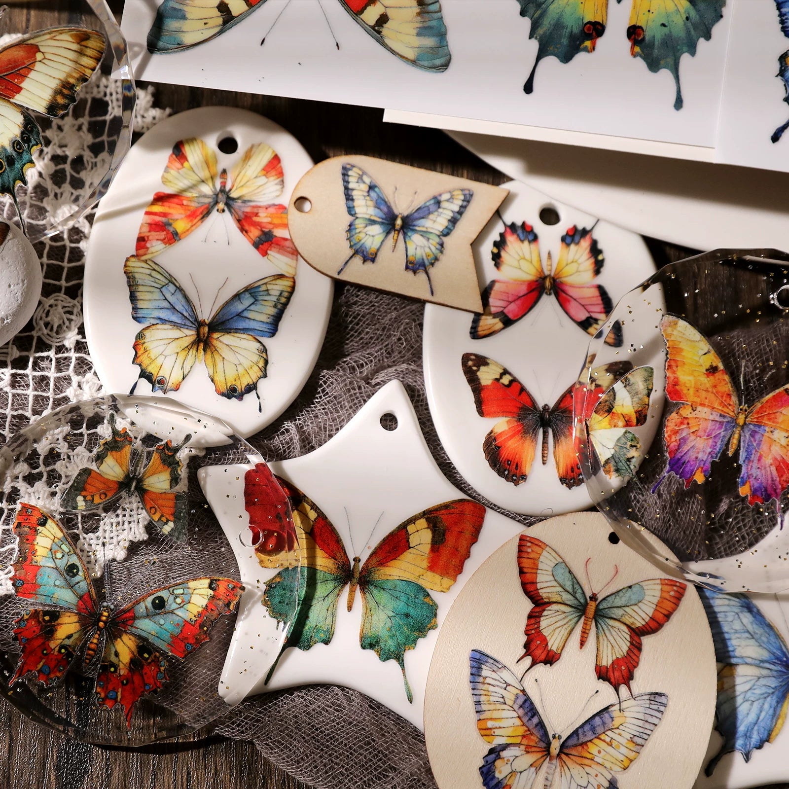 Butterflies UV-DTF Rub-on Stickers