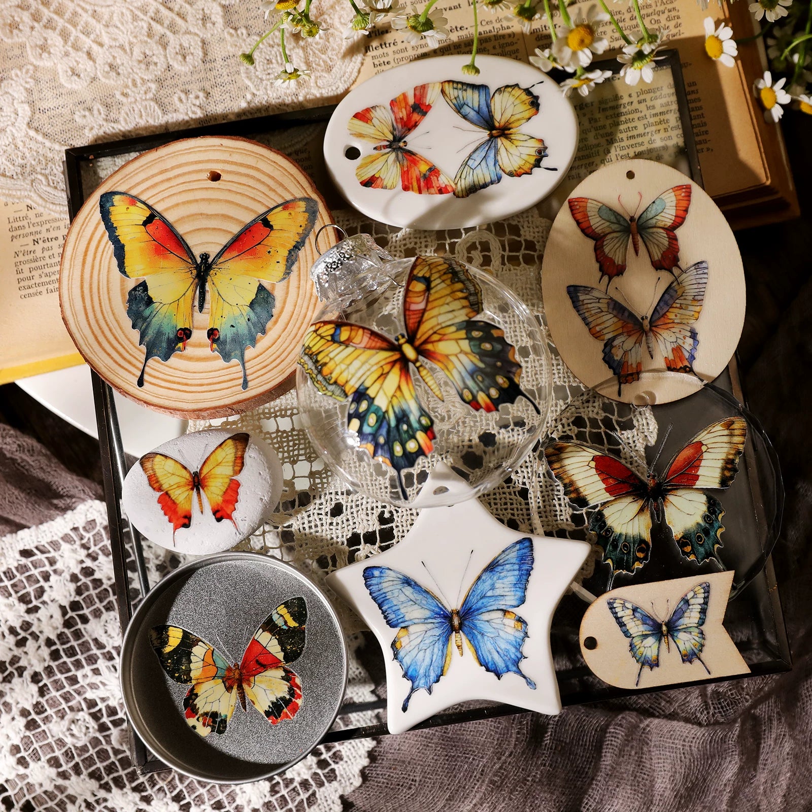Butterflies UV-DTF Rub-on Stickers