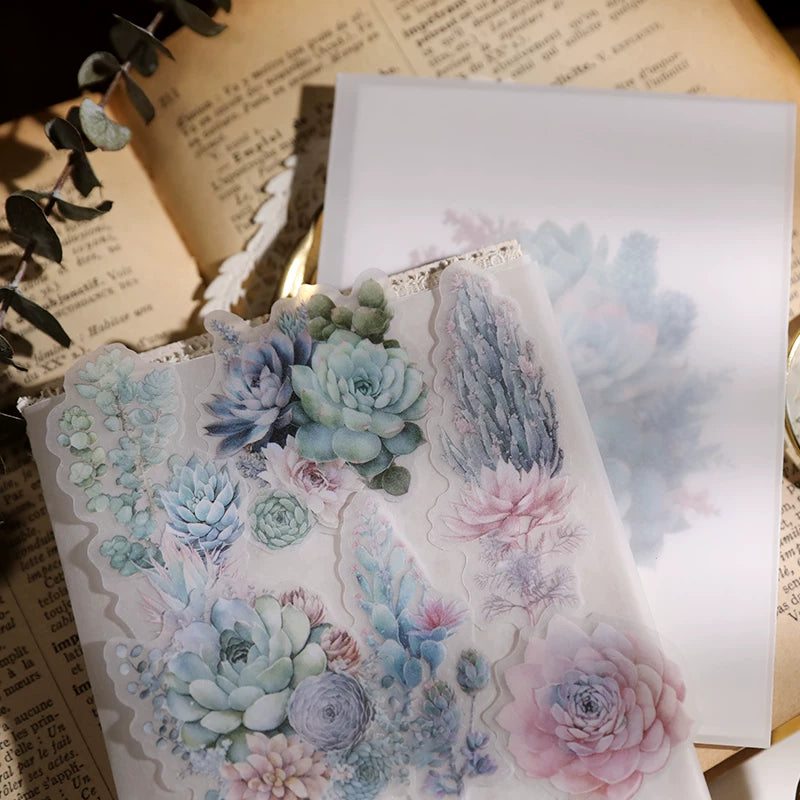 Succulent Vellum Stickers