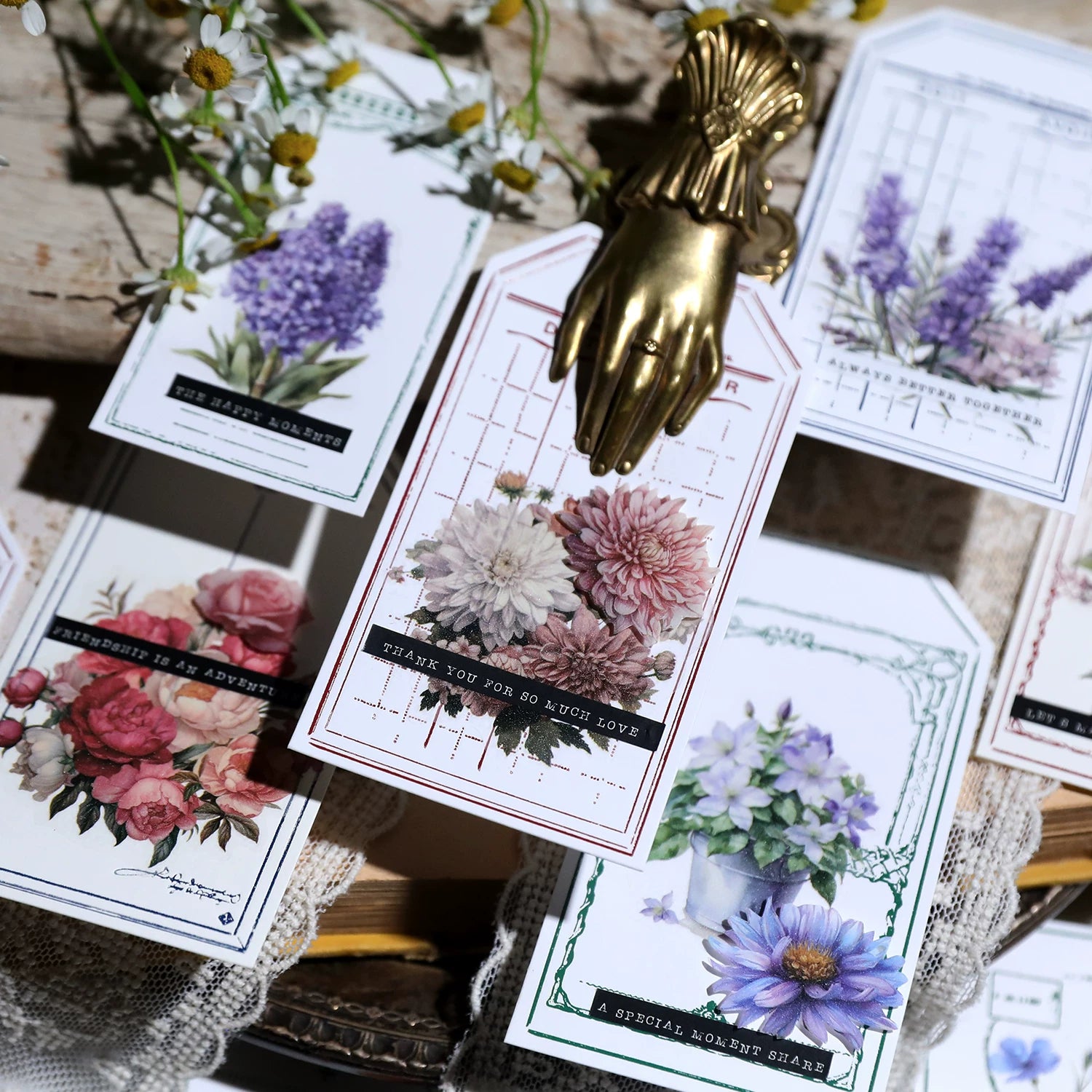 Blooming Flowers Vellum Stickers