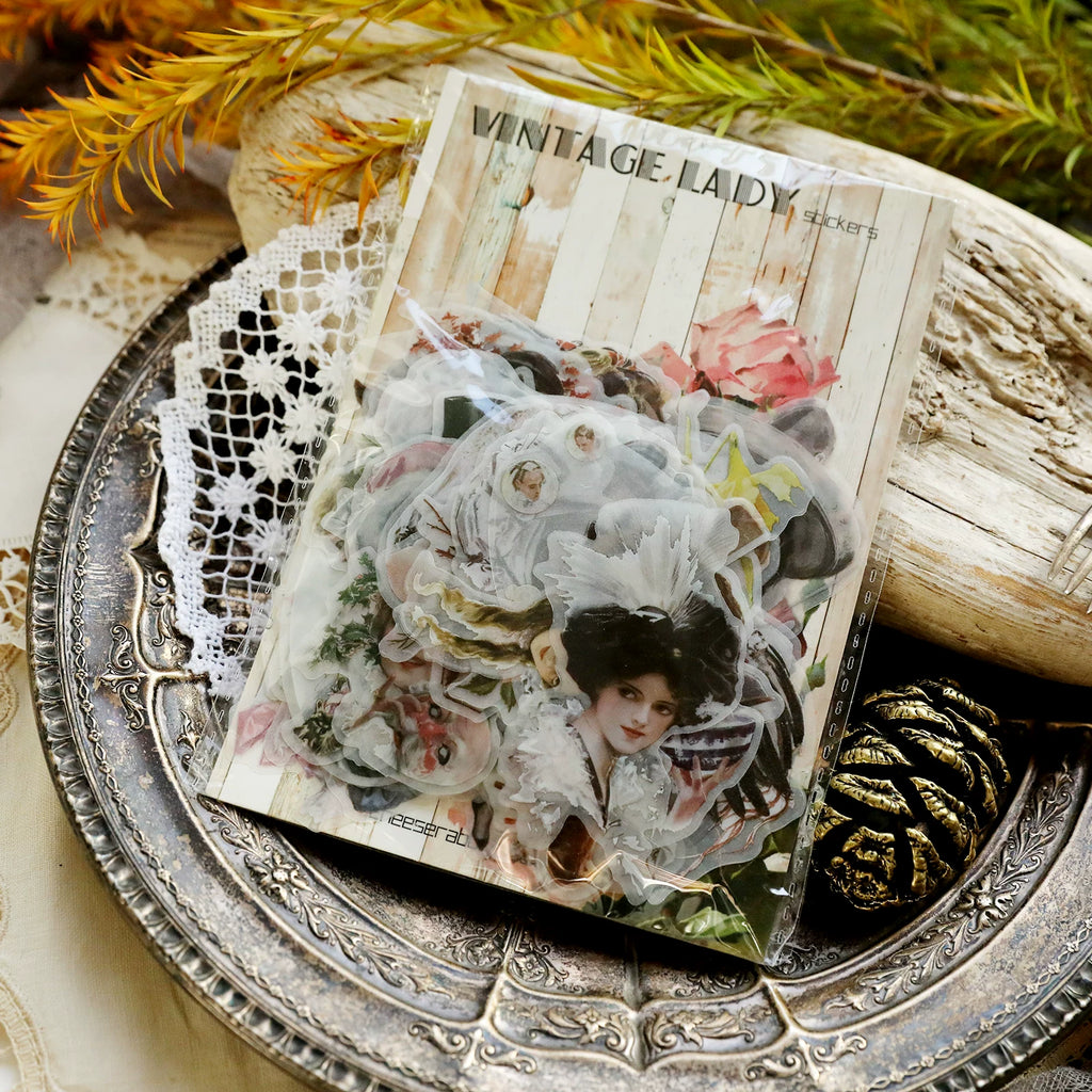 Elegant Woman Vellum Stickers