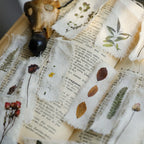 Green Dried Flowers Matte Rub-on Transfers