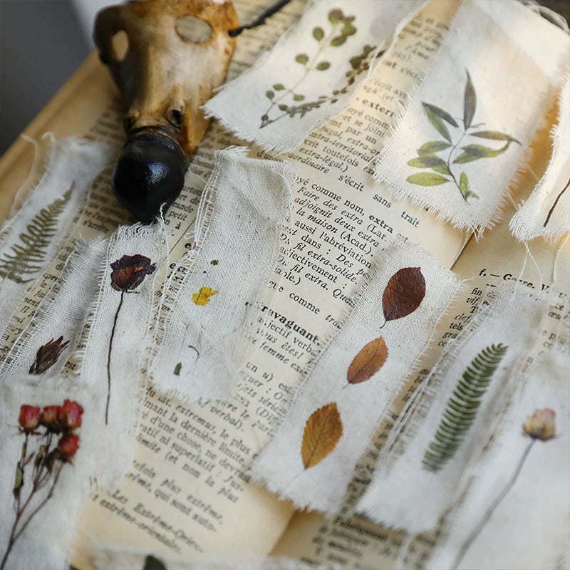 Green Dried Flowers Matte Rub-on Transfers