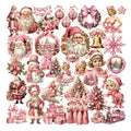 Pink Christmas Vellum Stickers