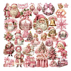 Pink Christmas Vellum Stickers