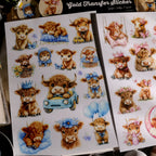 West Highland Cow UV-DTF Rub-on Stickers