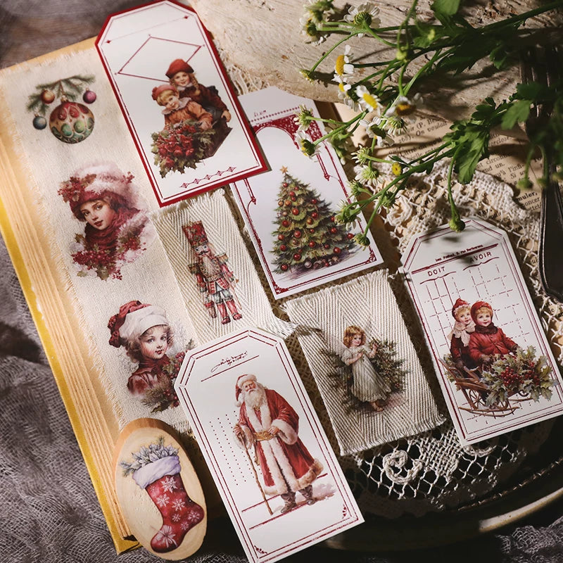 Red Christmas Matte Rub-on Transfers 2 Small Sheets