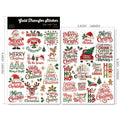 Christmas Embroidery  Quotes UV-DTF Rub-on Stickers