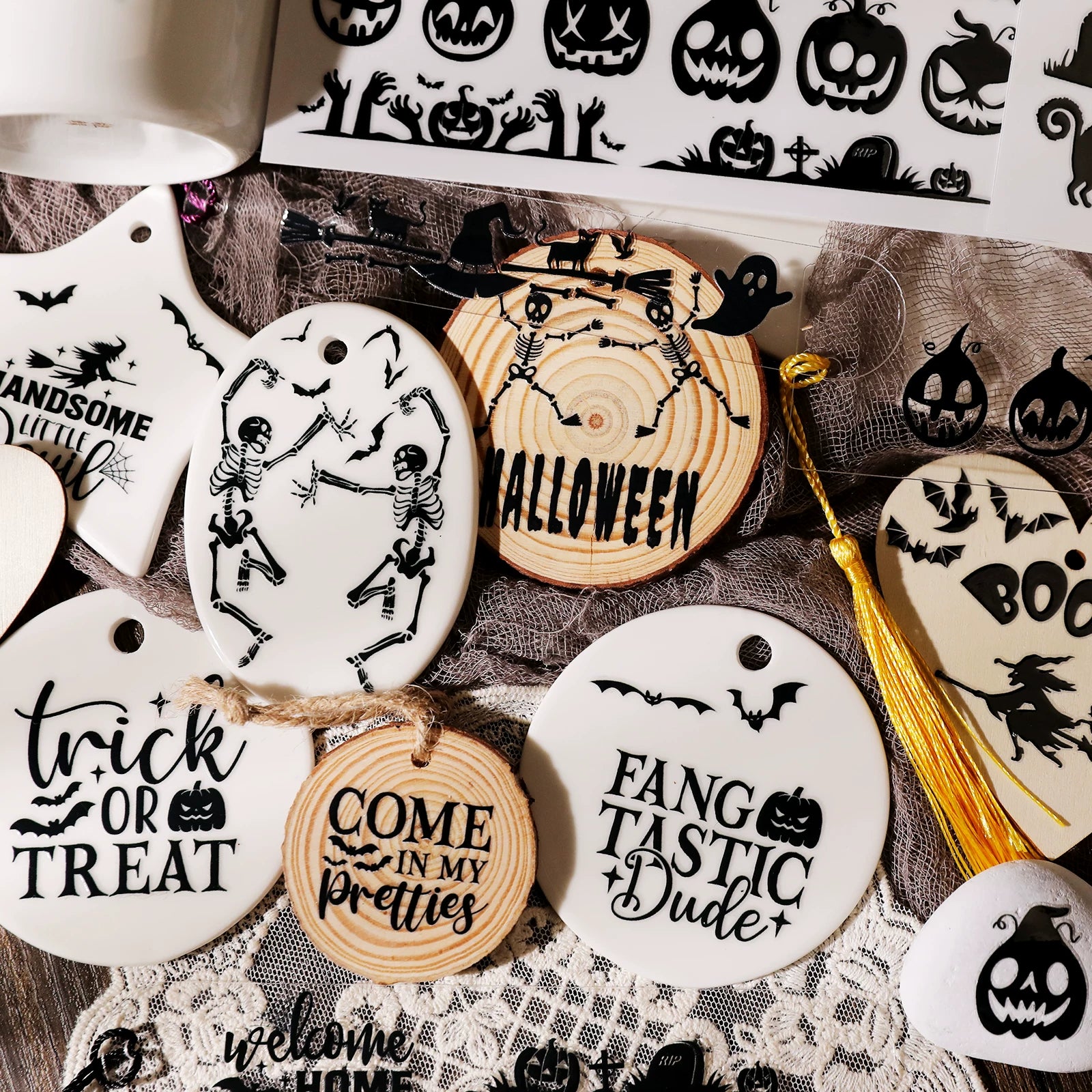 Halloween Halloween UV-DTF Rub-on Stickers