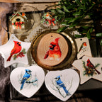 Christmas Birds UV-DTF Rub-on Stickers
