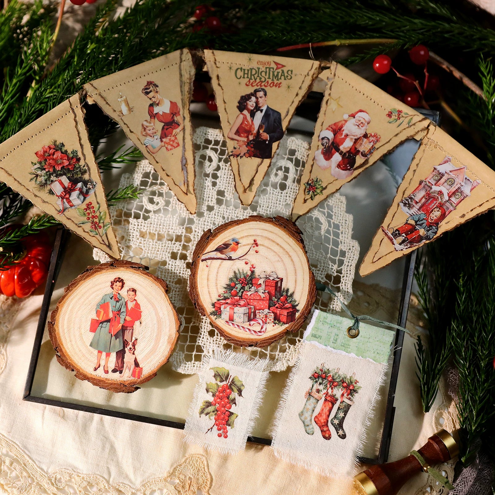 Christmas Family Matte Rub-on Transfers