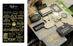 Gold Foil Christmas Rub-on Transfer Stickers