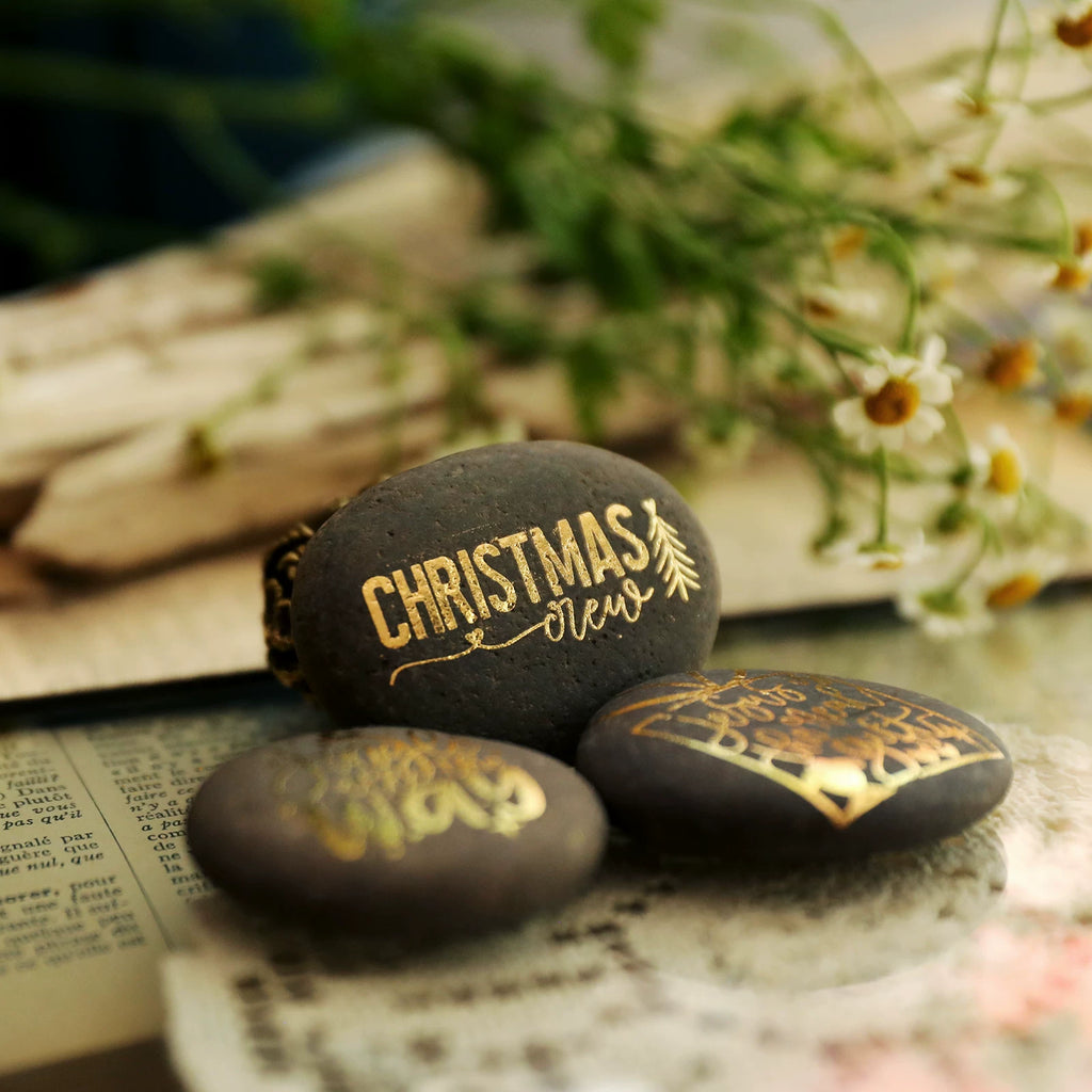 Gold Foil Christmas Rub-on Transfer Stickers