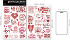 Valentine's Day UV-DTF Rub-on Stickers
