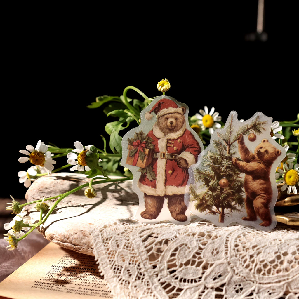 Christmas Bear Vellum Stickers