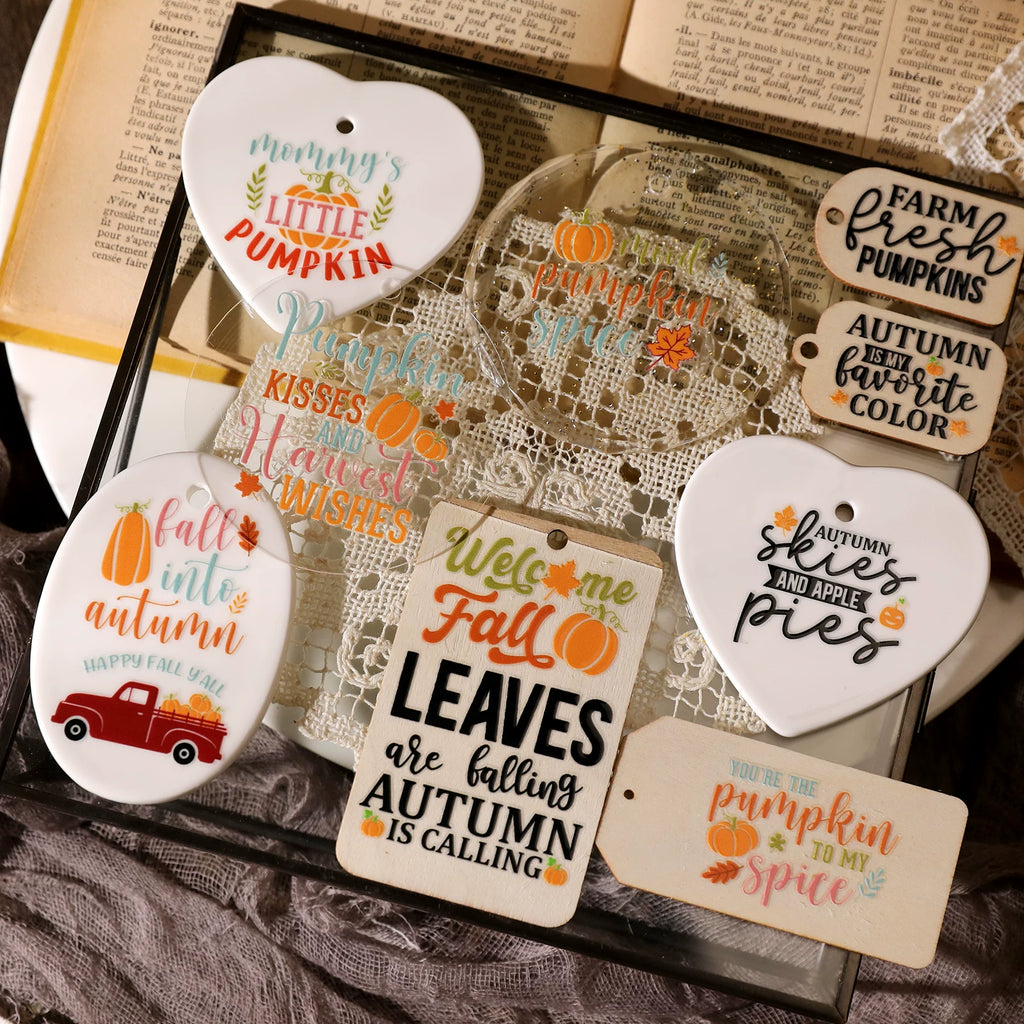 Thanksgiving Quotes UV-DTF Rub-on Stickers