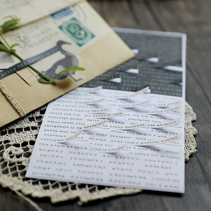 Words and Phrases Strips Self-adhesive Stickers