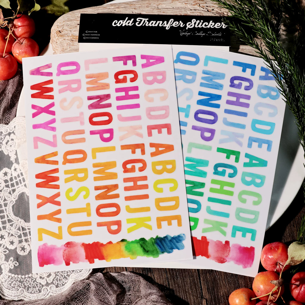 Color Alphabet UV-DTF Rub-on Stickers