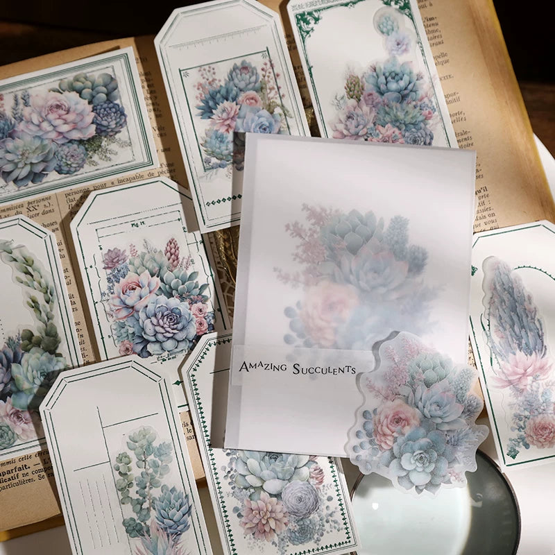 Succulent Vellum Stickers