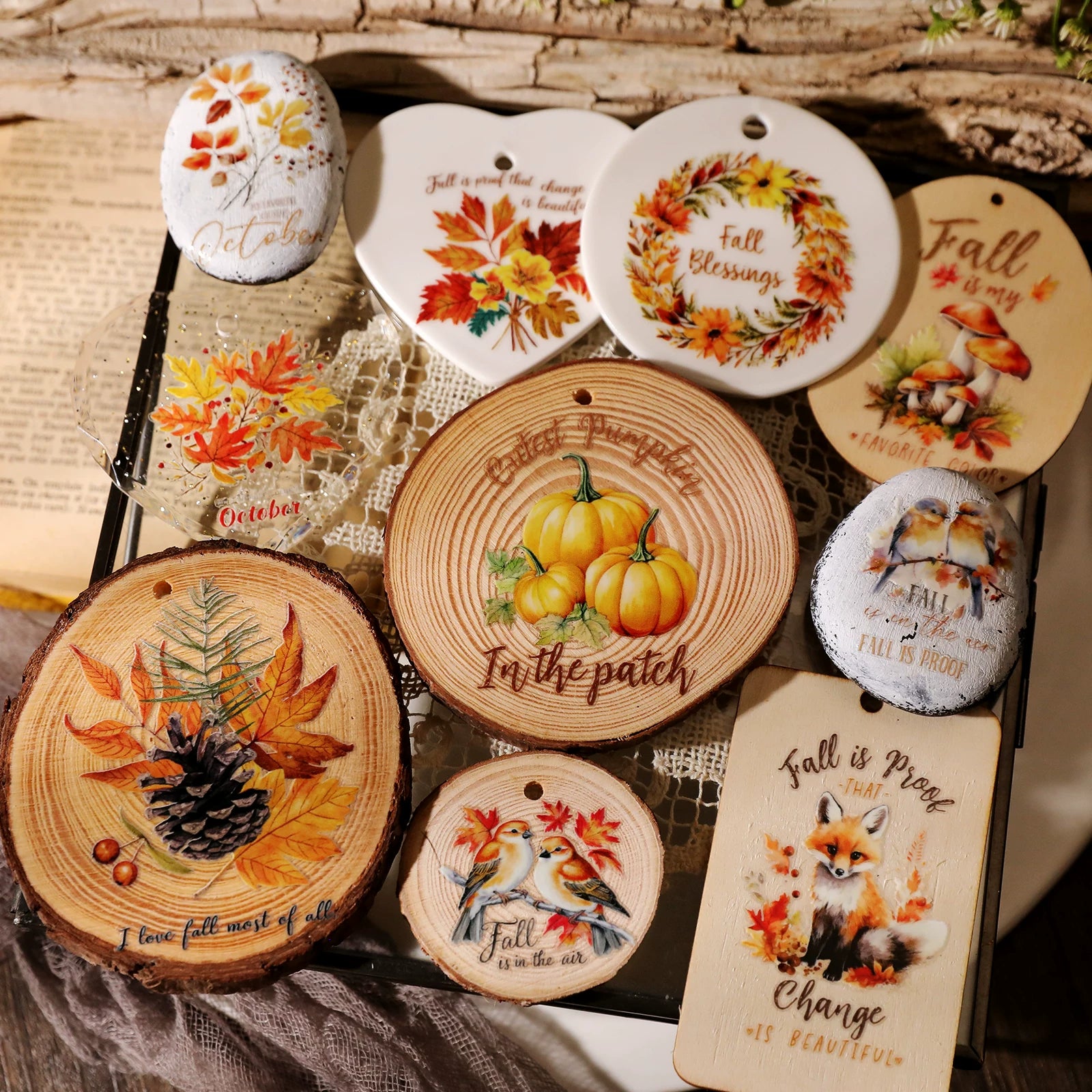 Thanksgiving UV-DTF Rub-on Stickers