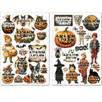 Halloween Matte Rub-on Transfers 2 Small Sheets - Witch