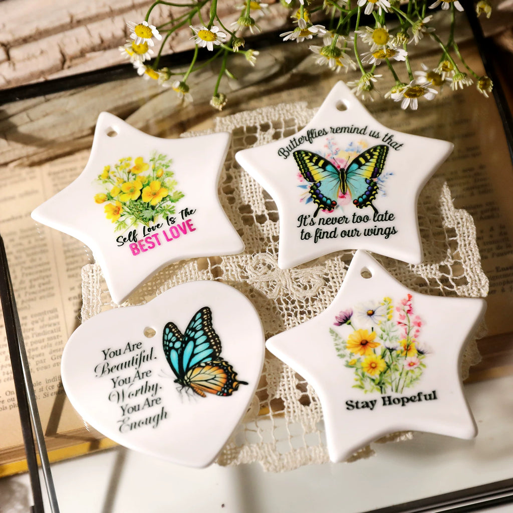 Butterflies Phrases UV-DTF Rub-on Stickers