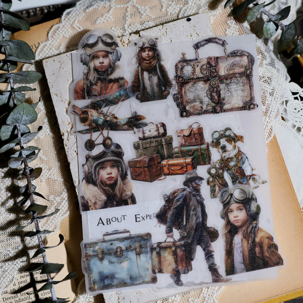 Steam Travel Vellum Stickers