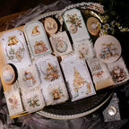Golden Christmas Matte Rub-on Transfers 2 Small Sheets